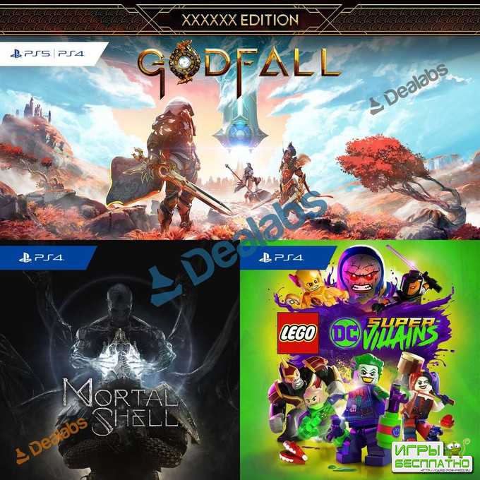    PS Plus  Godfall, Mortal Shell  LEGO DC Super- ...